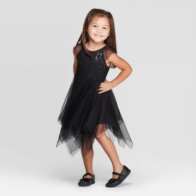 cat and jack black sequin dress