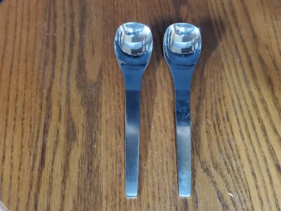 2 SOUP SPOONS Dalia PICASSO Satin 20/12 Stainless Modern Spain 7 1/2''