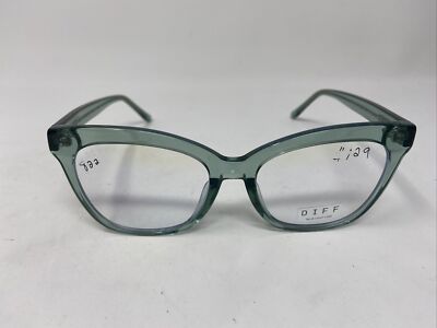 DIFF EYWEAR WINSTON DE01 0128 JUBBB 52/18/143 GREEN TRANSLUCENT EYEGLASSES O407