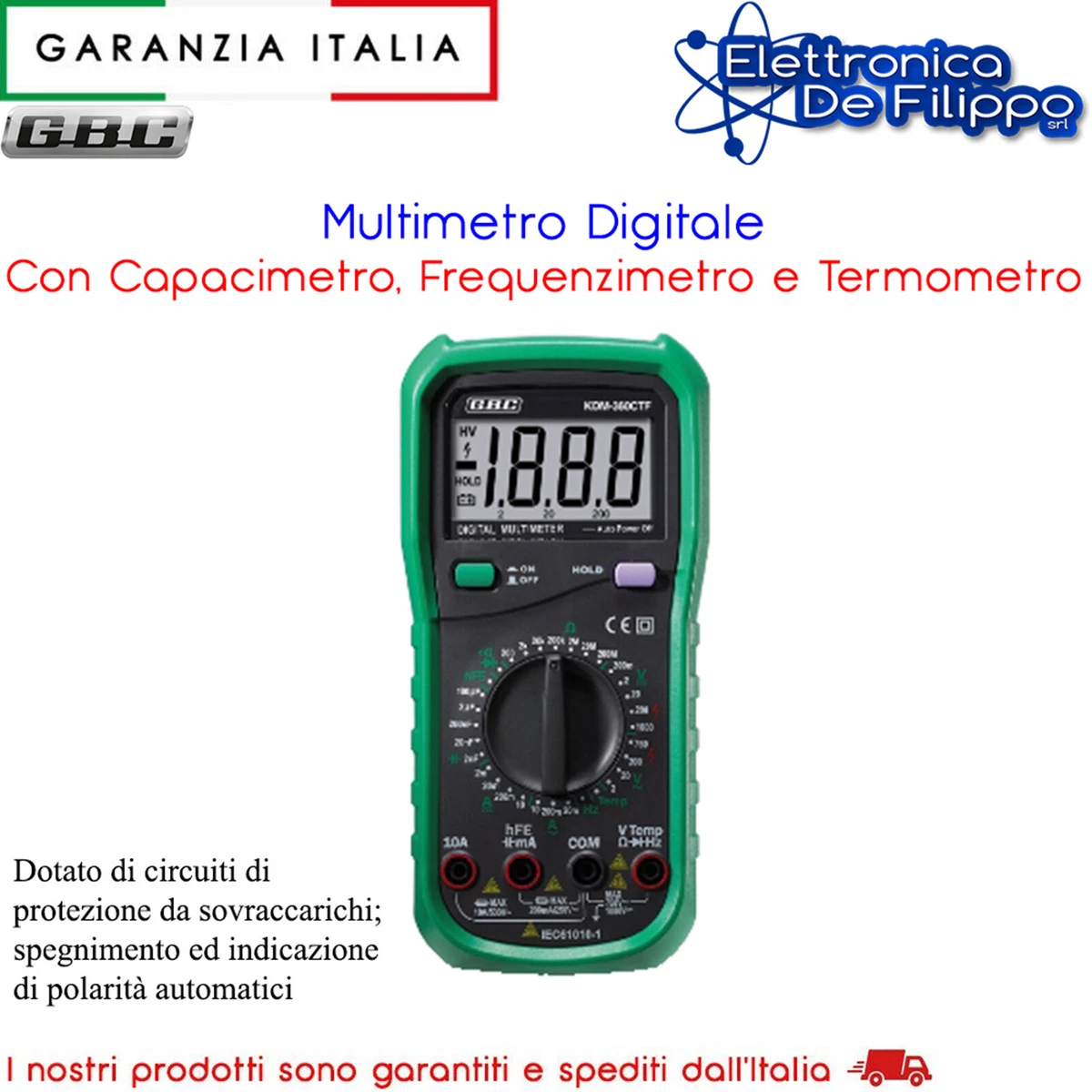 Assark Multimetro digitale, TRMS 2000 Counts Auto-Ranging Multimetro Tester Misura esattamente