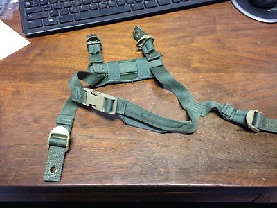USGI HELMET CHIN STRAP ACH MICH Helmet 4-Point Retention . OD Green NEW''