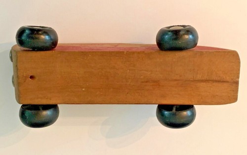 Vintage Holgate Wooden Toys Roadster Race Car Rubber wheels Made in USA - Bild 12 von 12