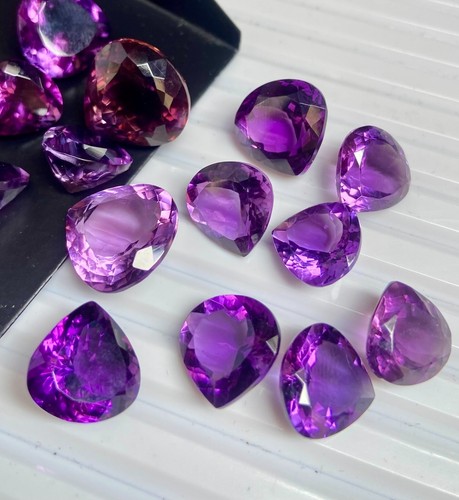Natürlicher Amethyst Herzform Facettschliff lose zertifiziert Edelstein, Herzform - Bild 1 von 4