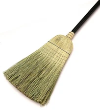 Laitner Brush Company 469 Natural Brown Corn Broom with 54 in. Handle