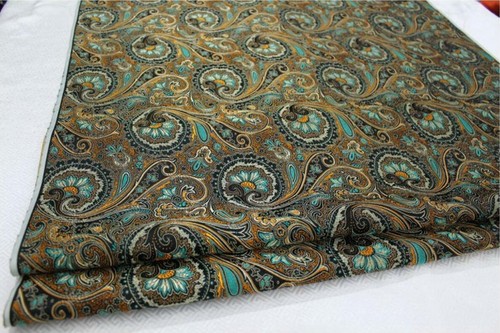 Faux Silk Brocade(Paisley Fern Aster)Jacquard Damask Kimono Fabric Material*BK1 - Picture 11 of 21