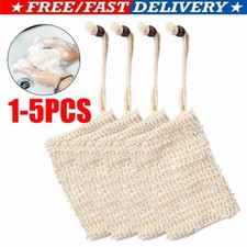 1-5 Pack Faux Sisal Soap Bag Exfoliating Soap Saver Pouch Holder Mesh Net US