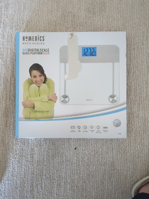 Homedics 448 Digitali Scale  -Glass Platform - Auto On -400lb Capacity -BNIB