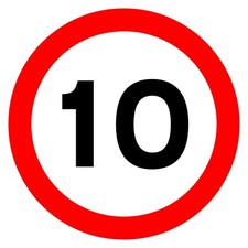 Max Speed 10mph Sign or Sticker | REGU0009