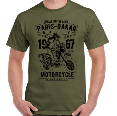 Paris Dakkar Rally Motorcycle Motocross Rider Motorrad Moto T-Shirt