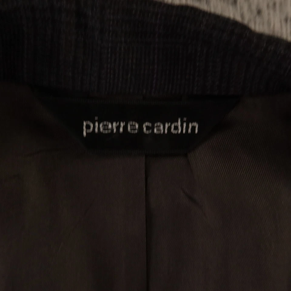 VTG Pierre Cardin Jacket M Gray Prince of Wales Check Glen 100% Wool USA 40R - Image 3 of 4