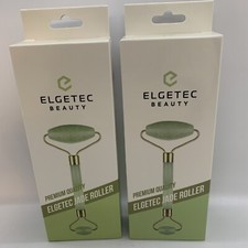 2 x Elgetec beauty premium quality jade roller - Face Massager Tool With 2 Stone
