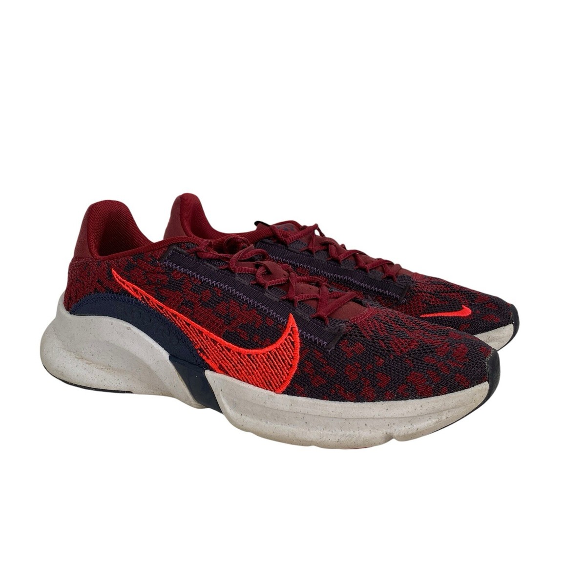 Nike SuperRep Go Next Nature Flyknit Workout Shoes Mens Blue Crimson