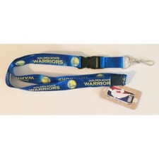 golden state warriors blue logo nba basketball lanyard safety fastener usa made