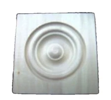 Corner block mold poly plastic cement plaster resin mould 4.5" x 4.5" x 3/4"