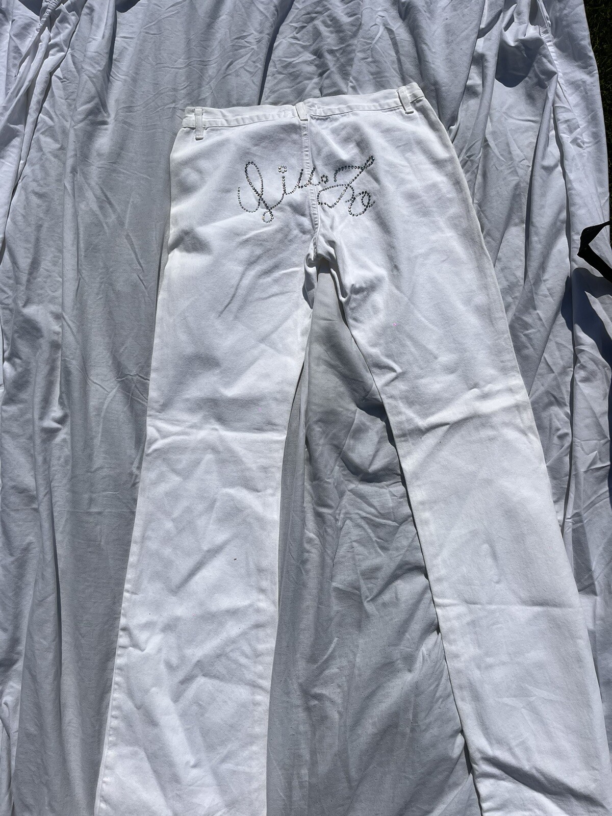 LIU JO white diamante jeans size 8 image 2