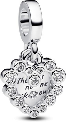 Pandora Sparkling Double Heart Charm 793765C01 Charm Pendant
