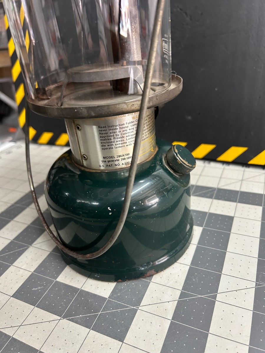 VINTAGE 12/87 Coleman Adjustable One Mantle 286A-700 Gas Lantern