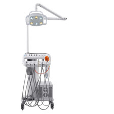 Dental Portable Mobile Delivery Unit System Cart with Air Compressor Suction 4H