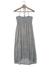 SAINT TROPEZ Sommerkleid Damen Kleid Gr. DE 40 hellgrau Casual-Look