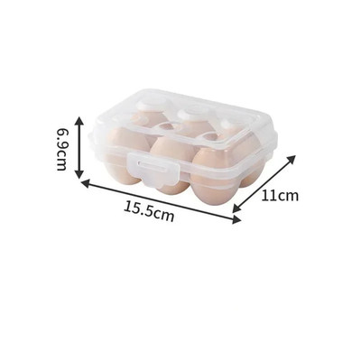 Egg Holder Plastic Egg Storage Box Egg Organizer for Fridge Portable Tray with L