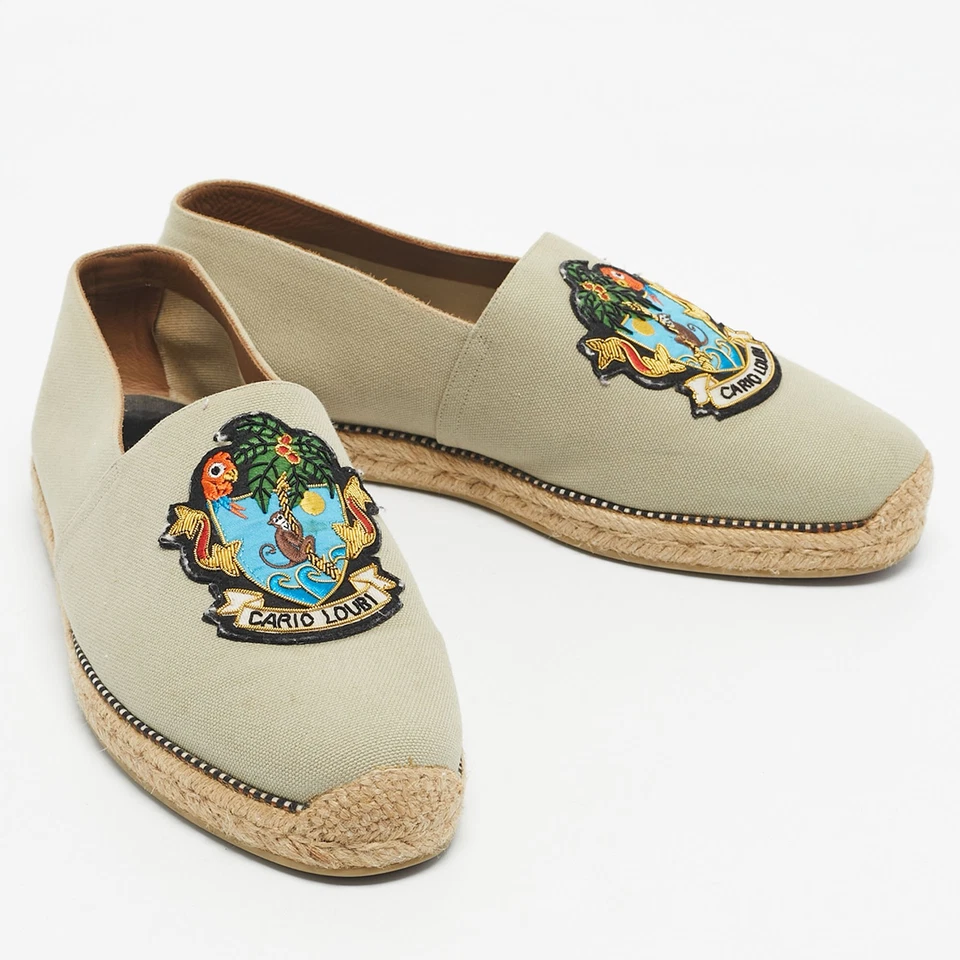 Mocasines alpargata Christian Louboutin de lona verde claro Cairo Loubi talla 40 Foto 4 de 4