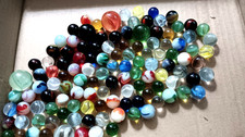 Vintage Glass Marbles Lot Collection 124- Unsearched Estate Sale all sizes