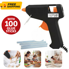 10W Mini Hot Melt Glue Gun Electric 100 Sticks 7mm Art Craft DIY Hobby Kids Safe 0.26 per stick