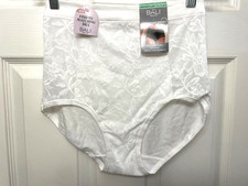 NWT Bali White SZ XL 8 Breathe Cotton Modal Lace High Rise Brief DFCLBF