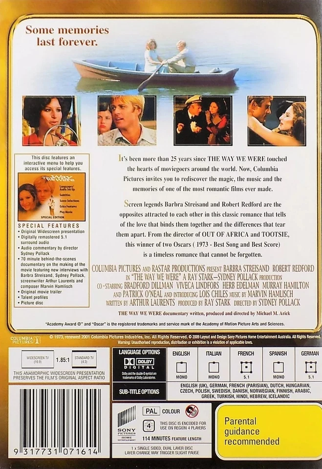 The Way We Were (DVD, 1973) Barbra Streisand, Robert Redford New & Sealed R4 - image 2 of 2