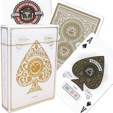 WHITE ARTISANS THEORY 11 PLAYING CARDS DECK GOLD MAGIC TRICKS SEALED USA NEW