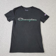 Champion Shirt Boys Medium Kids Logo Graphic Embroidery