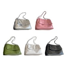 Women Underarm Bag PU Leather Satchel Purse Fashion Soft Trendy Female Tote Bag