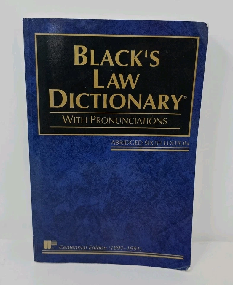 Black's Law Dictionary With Pronunciations Abridged Sixth Edition 1991 Softcover - Image 2 of 4