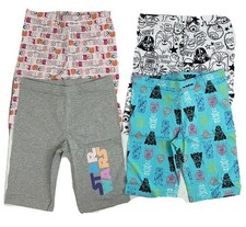 NEW Spotted Zebra Girl's 4 Pack Shorts Disney Star Wars Print Size XL
