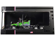 IXO U64TR007 1/64 1973 Peterbilt 359 Truck Tractor Black and Lime