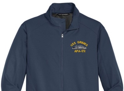 USS GRIMES APA-172 Soft Shell Jacket.  New.  U.S. Navy