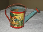 Vintage Ohio ART Tin Litho 1938 Donald Duck Toy Watering Can