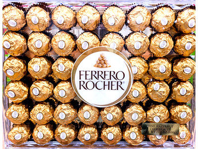 Ferrero Rocher Fine Hazelnut Chocolates 48 Pieces 21.2 Ounce Chocolate Box