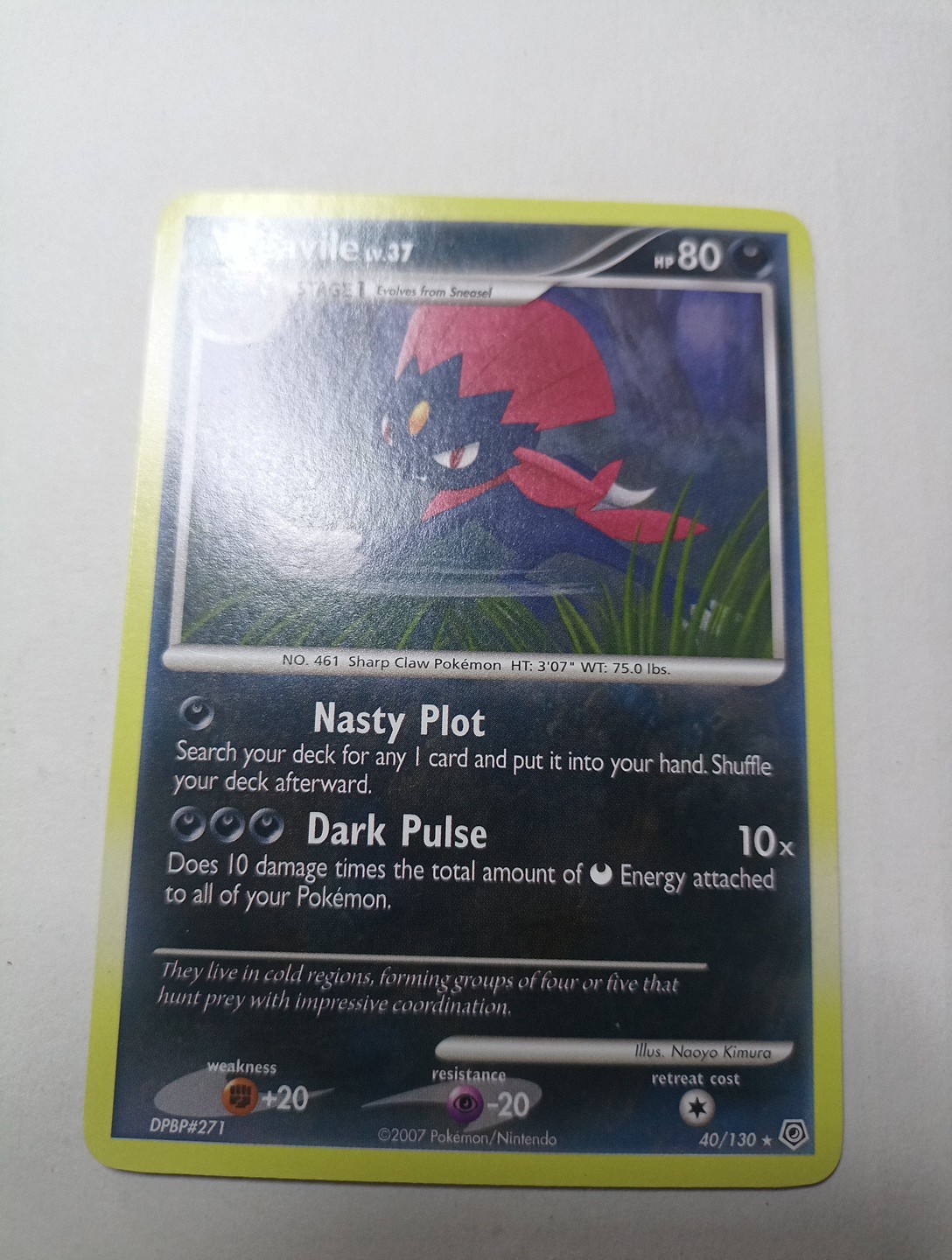 Weavile 40/130 Diamond and Pearl Regular