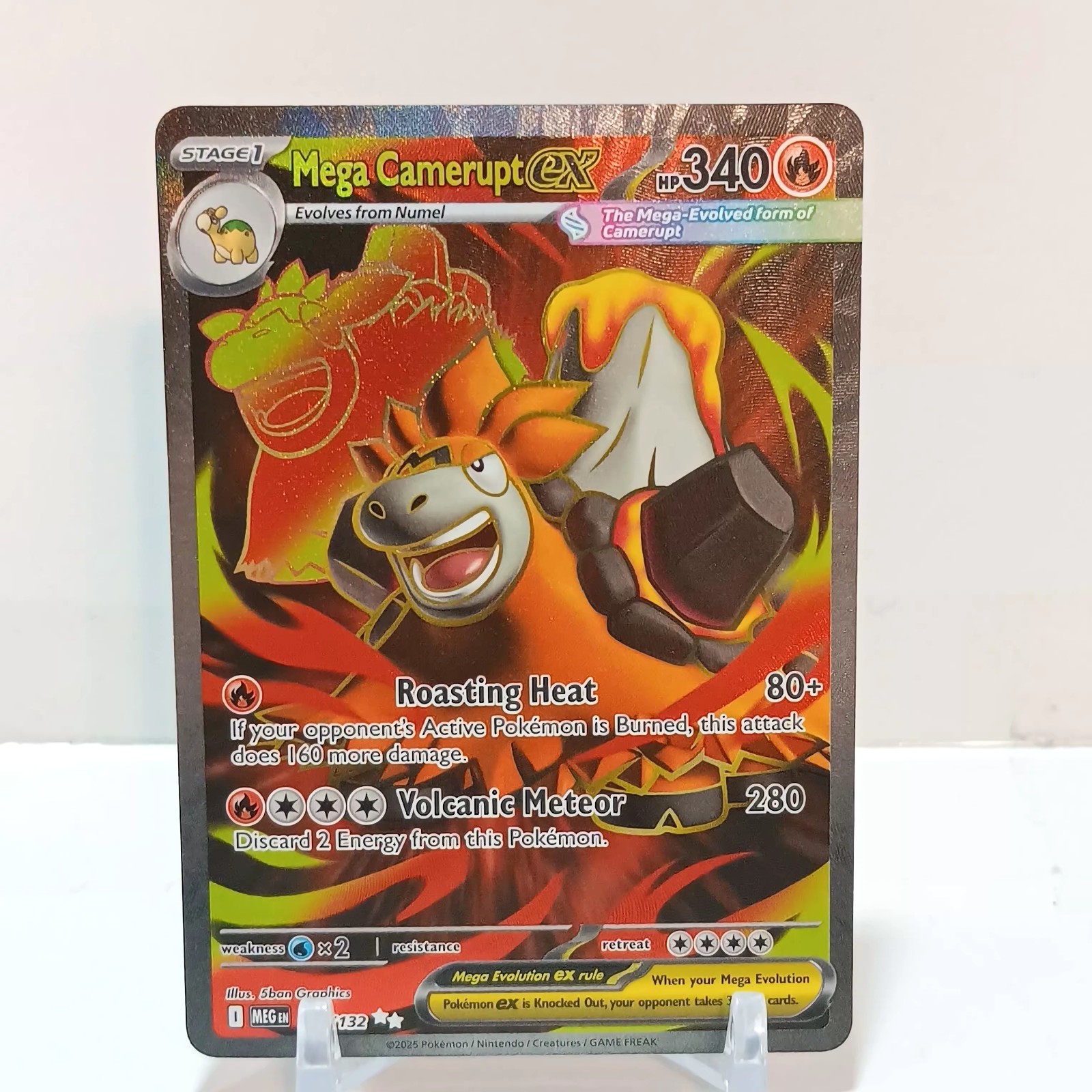 Pokémon Mega Camerupt Ex 156/132 NM Mega Evolution