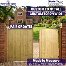 Custom Wooden Home Driveway Gates Tongue & Groove Optional Framed Flat/Arch Top