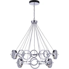Craftmade 59315-CH-LED Context LED 36 inch Chrome Chandelier Ceiling Light