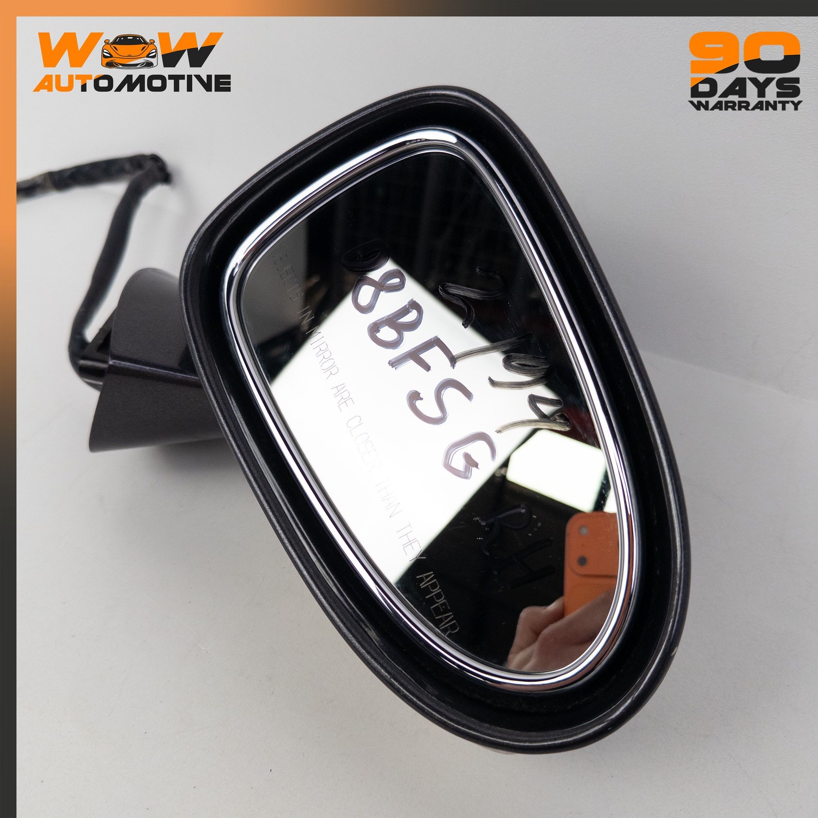 06-13 BENTLEY CONTINENTAL FLYING SPUR FRONT RIGHT REAR VIEW DOOR MIRROR BLACK OE