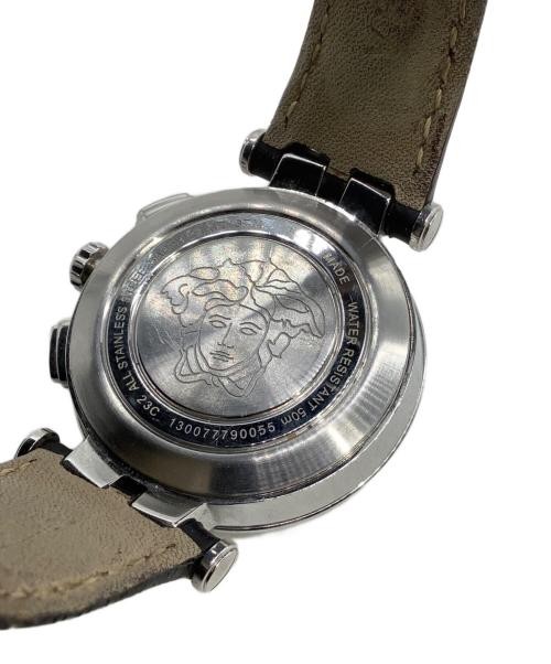 Versace V-lace Quartz Men's Wristwatch Leather Band Used thumbnail 3