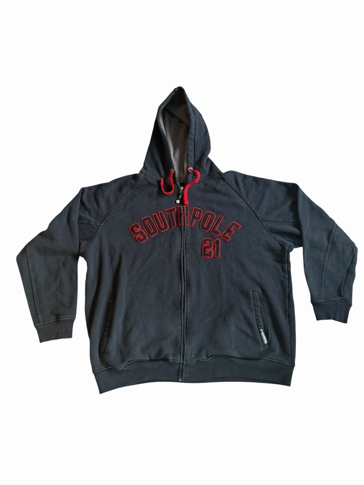 SOUTHPOLE Vintage Y2K Zip Up Streetwear Hoodie Size XXL Rare Thermal