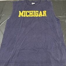 Vintage 90s Jewel Tones Michigan Wolverines Cutoff Tank Top Mens XL Made in USA