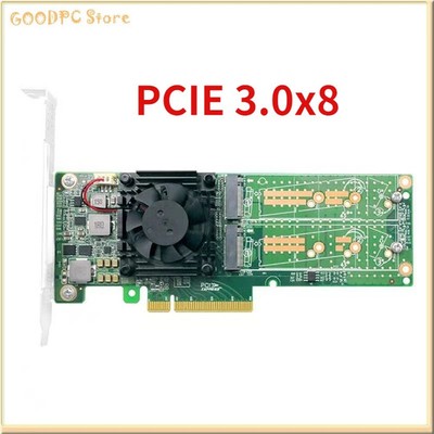 Expansion Card PCIe 3.0 X8 To Quad M.2 NVMe SSD Swtich Adapter Card for Servers-