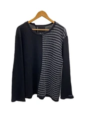 yohji yamamoto POUR HOMME Knit Sweater (Lightweight) Size 3 Wool Black HF-T55-17