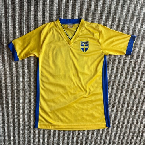 Sweden National Team Soccer Jersey Ibrahimovic #10 Men's XS Yellow Blue
