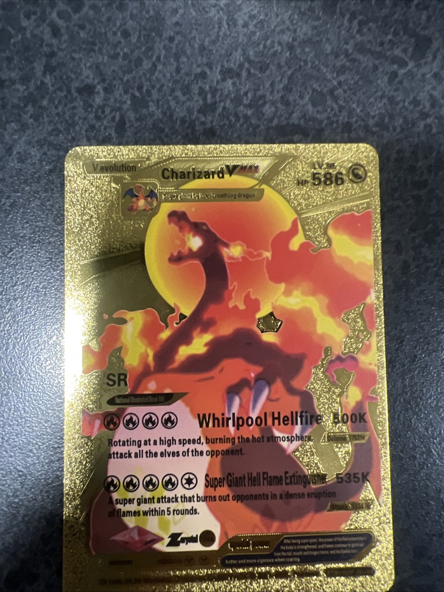 Pokémon - Charizard VMAX - 586HP Gold Foil Fan Art Card - SMP 26